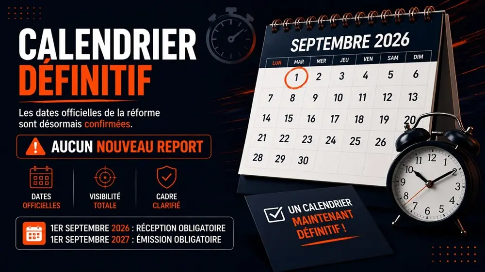 Pas de report facturation électronique - le 1er septembre 2026 est irrévocable